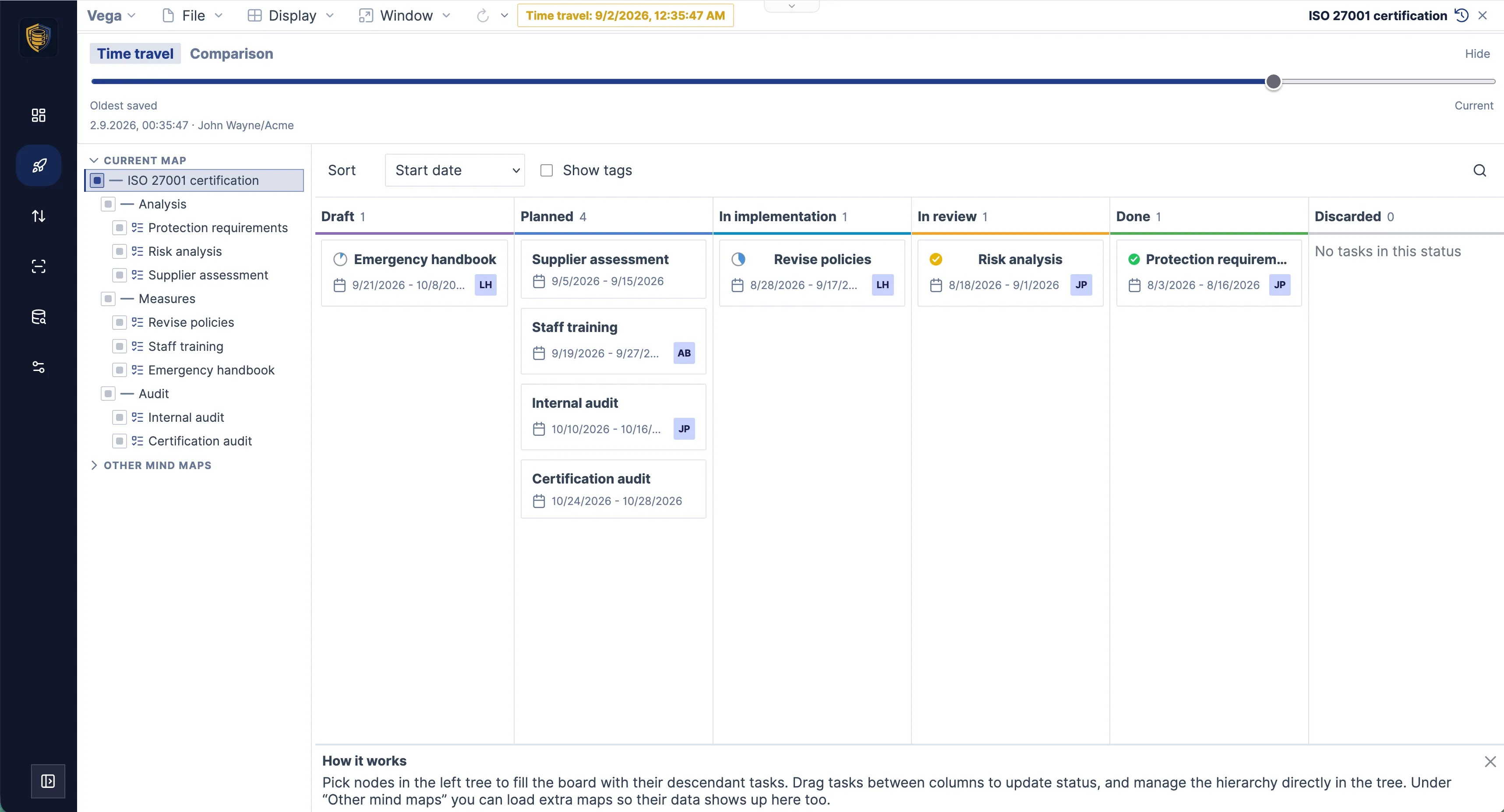 Time travel — the Kanban board at an earlier date